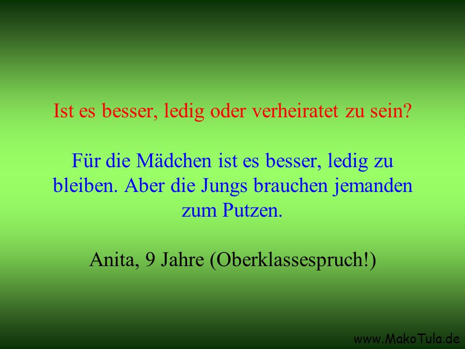 verheiratet, aber ledig leben